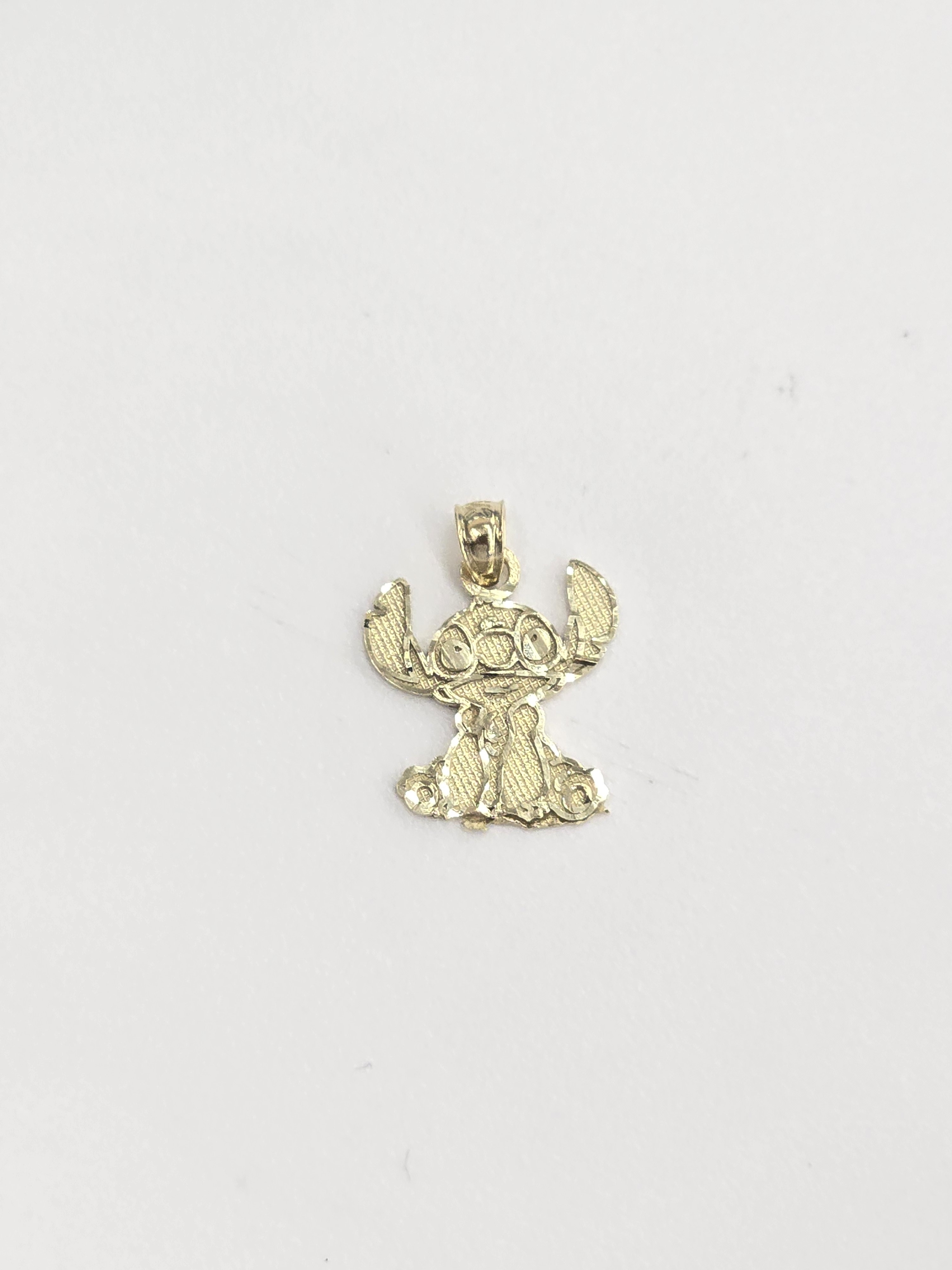 10kt Real Gold Stitch Pendant